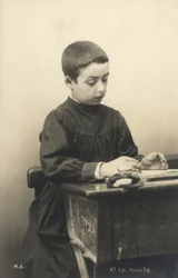 Child at a desk